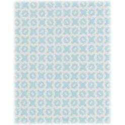 Viola Milano - Cross Pattern Handprinted Selftipped Silk Tie - Menthol/White - Handmade in Italy - Luxury Exclusive Collection - Avvenice