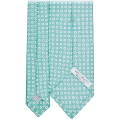 Viola Milano - Cube Pattern Selftipped Silk Tie - Lime - Handmade in Italy - Luxury Exclusive Collection - Avvenice