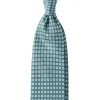 Viola Milano - Cube Pattern Selftipped Silk Tie - Mint - Made in Italy - Luxury Exclusive Collection - Avvenice