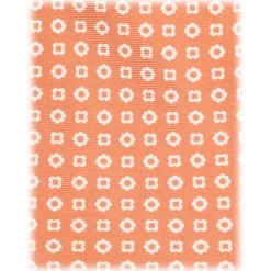 Viola Milano - Cube Pattern Selftipped Silk Tie - Orange - Handmade in Italy - Luxury Exclusive Collection - Avvenice