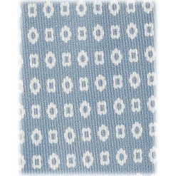 Viola Milano - Cube Pattern Selftipped Silk Tie - Ice Blue - Handmade in Italy - Luxury Exclusive Collection - Avvenice