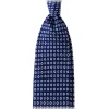 Viola Milano - Cube Pattern Selftipped Silk Tie - Navy - Made in Italy - Luxury Exclusive Collection - Avvenice