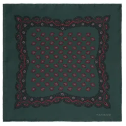 Viola Milano - Diamond Archive Printed Silk Pocket Square - Forest Mix - Handmade in Italy - Luxury Exclusive Collection - Avvenice