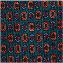 Viola Milano - Diamond Floral Handprinted Ancient Madder Silk Tie - Forest Mix - Made in Italy - Luxury Exclusive Collection - Avvenice