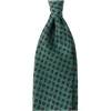 Viola Milano - Diamond Floral Selftipped Italian Silk Tie - Green - Made in Italy - Luxury Exclusive Collection - Avvenice