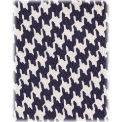 Viola Milano - Dogtooth Selftipped Italian Silk Tie - Navy - Handmade in Italy - Luxury Exclusive Collection - Avvenice