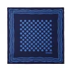 Viola Milano - Dot Wave Silk Pocket Square - Navy and Sea - Handmade in Italy - Luxury Exclusive Collection - Avvenice