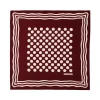Viola Milano - Dot Wave Silk Pocket Square - Wine and White - Handmade in Italy - Luxury Exclusive Collection - Avvenice