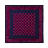 Viola Milano - Dot Wave Silk Pocket Square - Navy and Wine - Handmade in Italy - Luxury Exclusive Collection - Avvenice