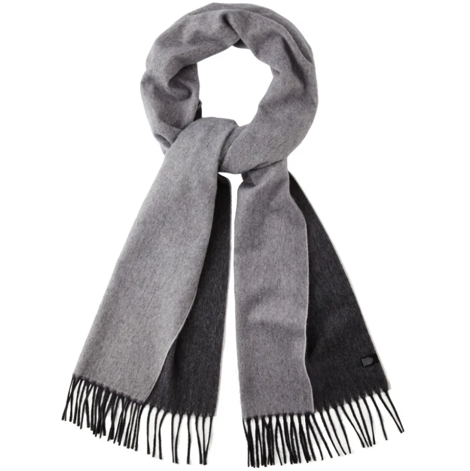 Viola Milano - Double Face 100% Zibellino Cashmere Scarf - Grey Mix - Handmade in Italy - Luxury Exclusive Collection - Avvenice
