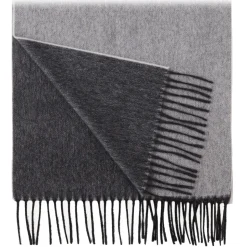 Viola Milano - Double Face 100% Zibellino Cashmere Scarf - Grey Mix - Handmade in Italy - Luxury Exclusive Collection - Avvenice