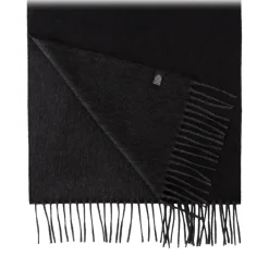 Viola Milano - Double Face Zibellino Cashmere Scarf - Dark Grey Mix - Handmade in Italy - Luxury Exclusive Collection - Avvenice