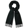 Viola Milano - Double Face Zibellino Cashmere Scarf - Forest and Grey - Handmade in Italy - Luxury Exclusive Collection - Avvenice