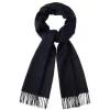 Viola Milano - Double Face Zibellino Cashmere Scarf - Navy and Grey - Handmade in Italy - Luxury Exclusive Collection - Avvenice