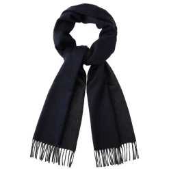 Viola Milano - Double Face Zibellino Cashmere Scarf - Navy and Grey - Handmade in Italy - Luxury Exclusive Collection - Avvenice