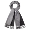 Viola Milano - Double Face Zibellino Cashmere Scarf - Grey Mix - Handmade in Italy - Luxury Exclusive Collection - Avvenice