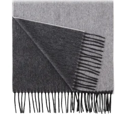 Viola Milano - Double Face Zibellino Cashmere Scarf - Grey Mix - Handmade in Italy - Luxury Exclusive Collection - Avvenice