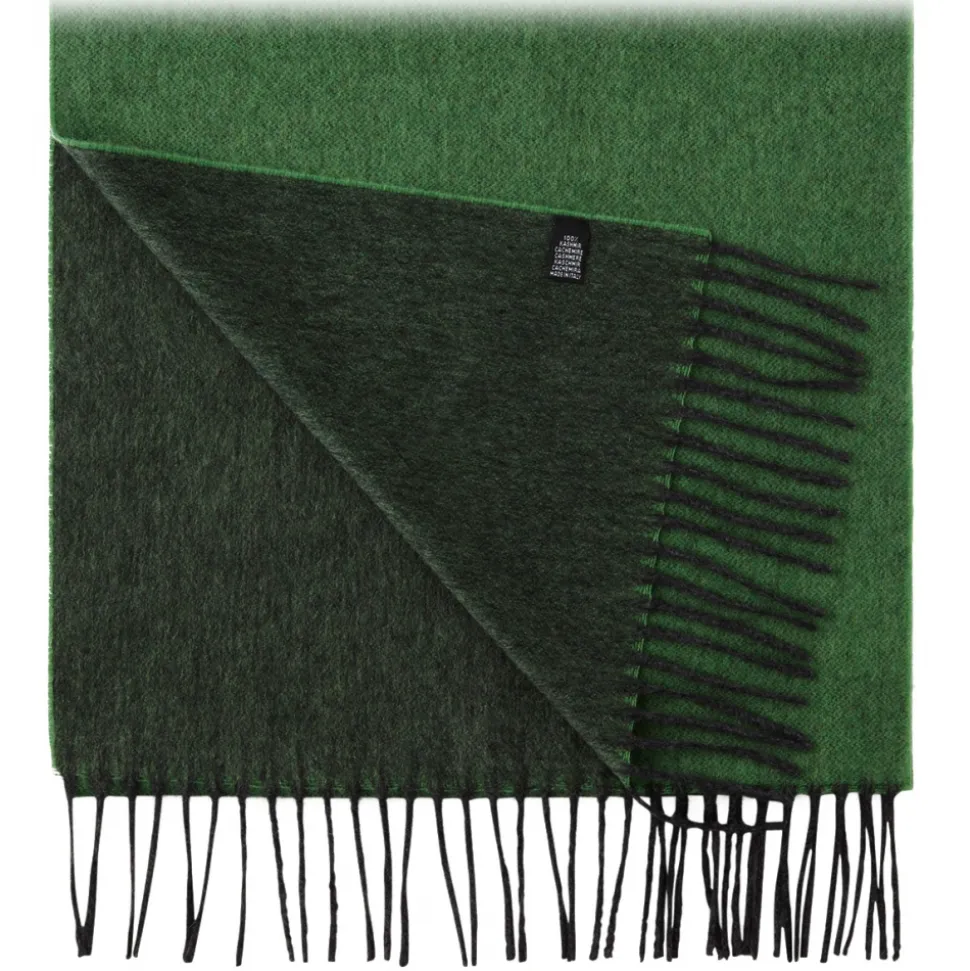 Viola Milano - Double Face 100% Zibellino Cashmere Scarf - Forest Mix - Handmade in Italy - Luxury Exclusive Collection - Avvenice
