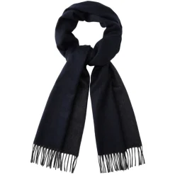 Viola Milano - Double Face 100% Zibellino Cashmere Scarf - Navy Blue/Grey - Handmade in Italy - Luxury Exclusive Collection - Avvenice
