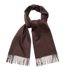 Viola Milano - Double Face Zibellino Cashmere Scarf - Brown and Taupe - Handmade in Italy - Luxury Exclusive Collection - Avvenice