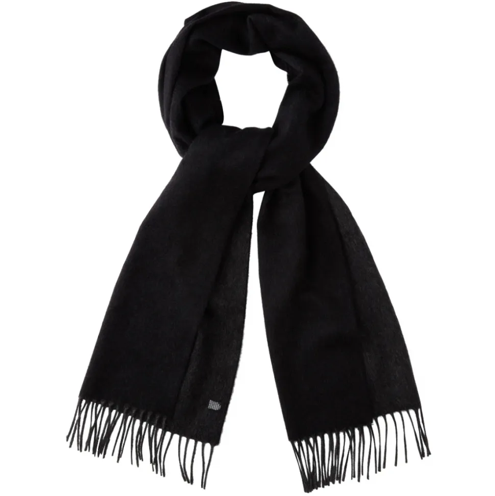 Viola Milano - Double Face 100% Zibellino Cashmere Scarf - Dark Grey Mix - Handmade in Italy - Luxury Exclusive Collection - Avvenice