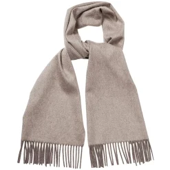 Viola Milano - Double Face 100% Zibellino Cashmere Scarf - Sand/Taupe - Handmade in Italy - Luxury Exclusive Collection - Avvenice