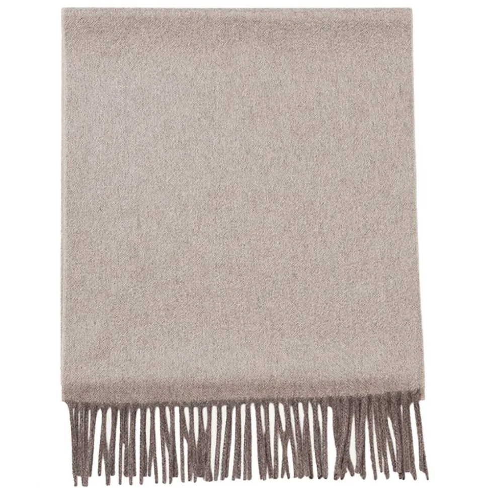 Viola Milano - Double Face 100% Zibellino Cashmere Scarf - Sand/Taupe - Handmade in Italy - Luxury Exclusive Collection - Avvenice