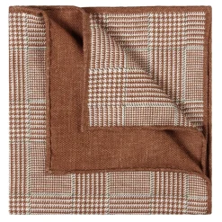 Viola Milano - DoubleFace Herringbone 100% Cashmere Pocket Square - Coffee Mix - Handmade in Italy - Luxury Exclusive Collection - Avvenice