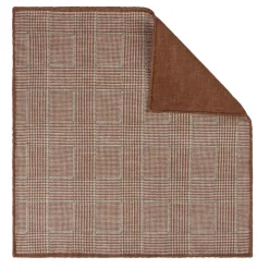 Viola Milano - DoubleFace Herringbone 100% Cashmere Pocket Square - Coffee Mix - Handmade in Italy - Luxury Exclusive Collection - Avvenice