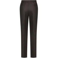 Viola Milano - Drawstring Limited Sports Club Flannel Trousers - Brown - Handmade in Italy - Luxury Exclusive Collection - Avvenice