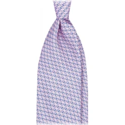 Viola Milano - Dynamic Floral Selftipped Silk Tie - Pink - Handmade in Italy - Luxury Exclusive Collection - Avvenice