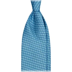 Viola Milano - Dynamic Floral Selftipped Silk Tie - Sea - Handmade in Italy - Luxury Exclusive Collection - Avvenice