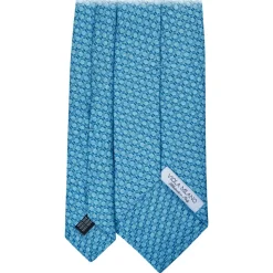 Viola Milano - Dynamic Floral Selftipped Silk Tie - Sea - Handmade in Italy - Luxury Exclusive Collection - Avvenice