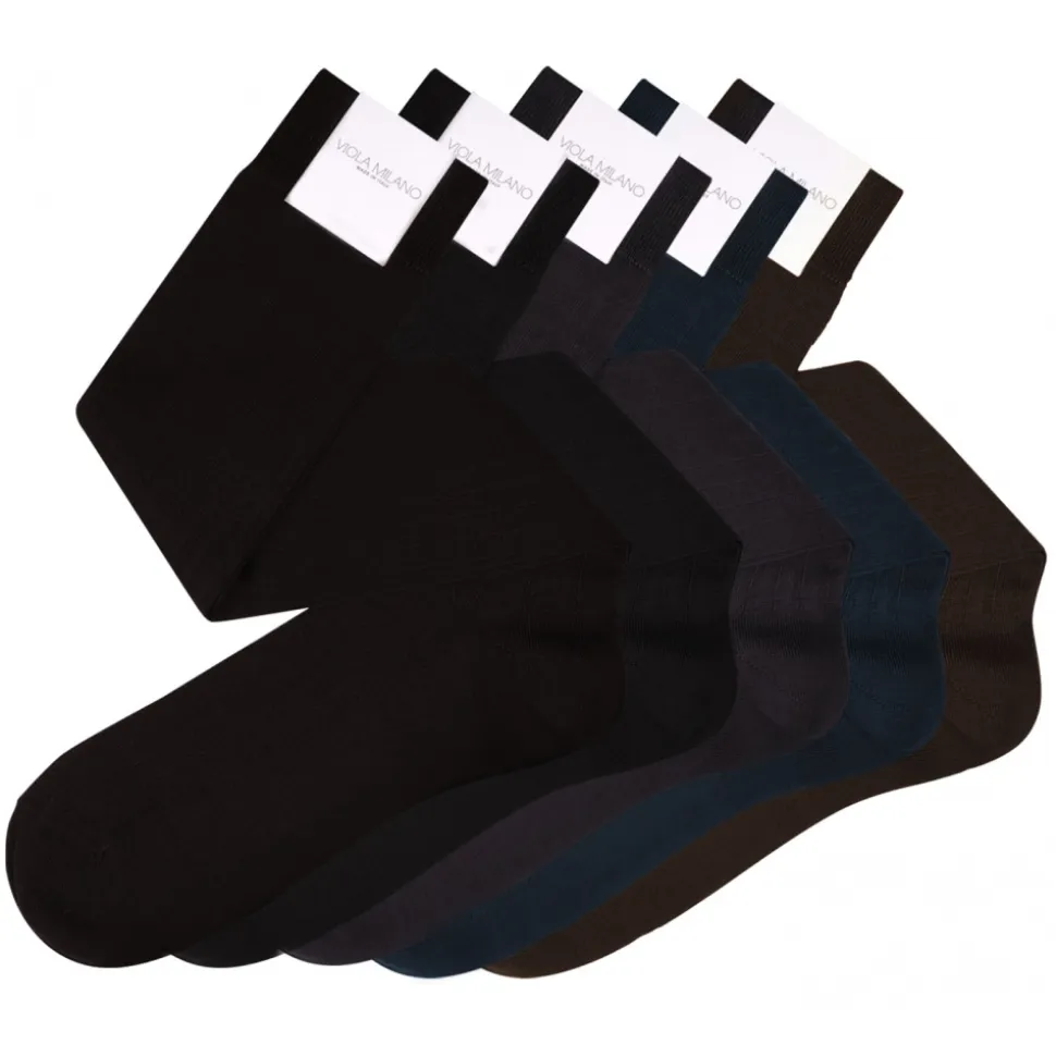 Viola Milano - Essential Filo Scozia Socks Package - Handmade in Italy - Luxury Exclusive Collection - Avvenice