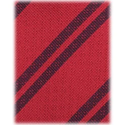Viola Milano - Fina Stripe 3-Fold Grenadine Tie - Red Mix - Handmade in Italy - Luxury Exclusive Collection - Avvenice