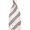 Viola Milano - Fina Stripe 3-Fold Grenadine Tie - Pale Lemon Mix - Handmade in Italy - Luxury Exclusive Collection - Avvenice