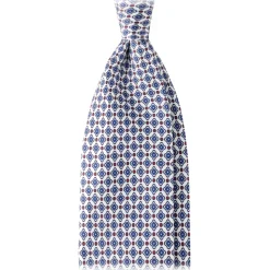 Viola Milano - Floral Pattern Selftipped Silk Tie - White - Handmade in Italy - Luxury Exclusive Collection - Avvenice