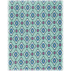 Viola Milano - Floral Pattern Selftipped Silk Tie - Menthol - Handmade in Italy - Luxury Exclusive Collection - Avvenice
