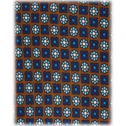 Viola Milano - Floral Pattern Selftipped Italian Silk Tie - Brown Mix - Handmade in Italy - Luxury Exclusive Collection - Avvenice