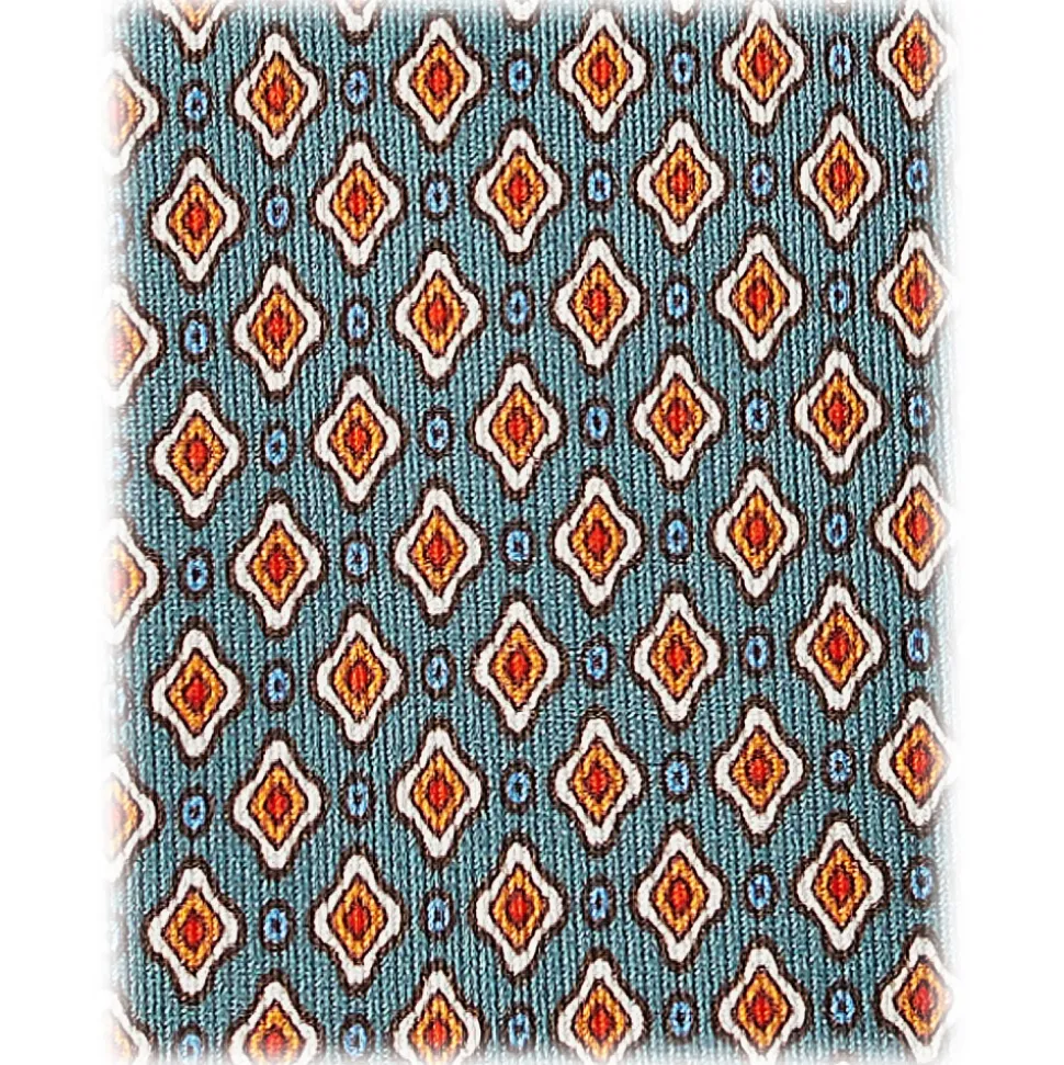 Viola Milano - Floral Pattern Selftipped Silk Tie - Green - Handmade in Italy - Luxury Exclusive Collection - Avvenice