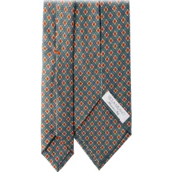 Viola Milano - Floral Pattern Selftipped Silk Tie - Green - Handmade in Italy - Luxury Exclusive Collection - Avvenice
