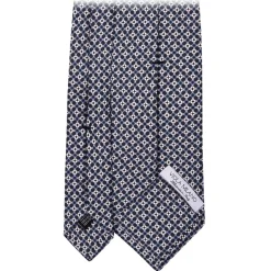 Viola Milano - Floral Pattern Selftipped Silk Tie - Blue Mix - Handmade in Italy - Luxury Exclusive Collection - Avvenice