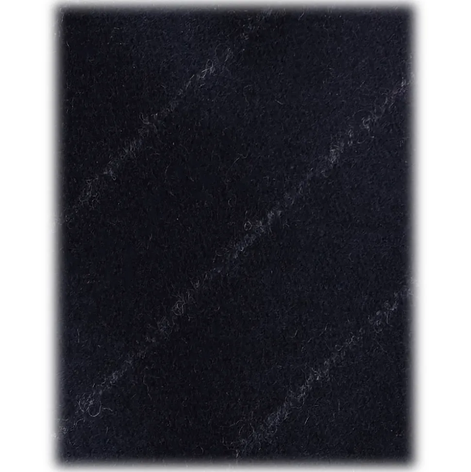 Viola Milano - Fox Brothers Vintage Chalk Stripe Flannel Tie - Navy - Handmade in Italy - Luxury Exclusive Collection - Avvenice