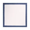 Viola Milano - Frame Polka Dot Silk Pocket Square - Navy and White - Handmade in Italy - Luxury Exclusive Collection - Avvenice