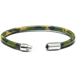 Viola Milano - Genuine Italian Leather Bracelet - Forest Camo - Handmade in Italy - Luxury Exclusive Collection - Avvenice