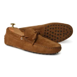 Viola Milano - Gommino Suede Loafer - Polo Brown - Handmade in Italy - Luxury Exclusive Collection - Avvenice