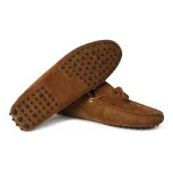 Viola Milano - Gommino Suede Loafer - Polo Brown - Handmade in Italy - Luxury Exclusive Collection - Avvenice