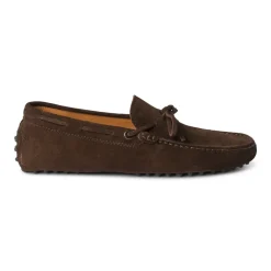 Viola Milano - Gommino Suede Loafer - Chocolate - Handmade in Italy - Luxury Exclusive Collection - Avvenice