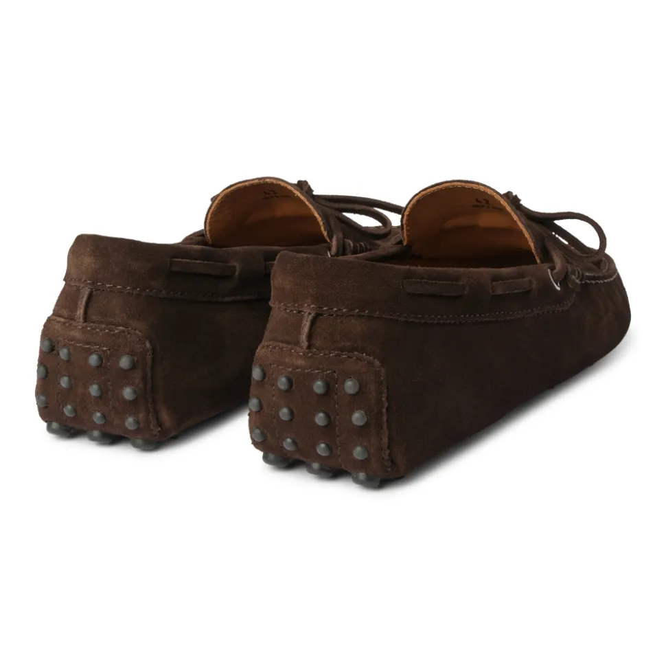 Viola Milano - Gommino Suede Loafer - Chocolate - Handmade in Italy - Luxury Exclusive Collection - Avvenice