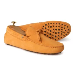 Viola Milano - Gommino Suede Loafer - Orange - Handmade in Italy - Luxury Exclusive Collection - Avvenice